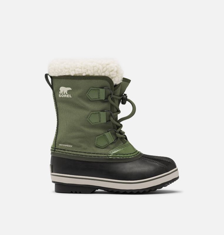 Kids Snow Boots Green/Black - Sorel Youth Yoot Pac™ Nylon - 723510-MZJ